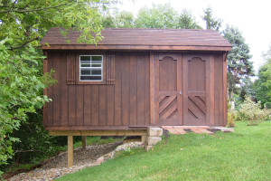 Shed post foundation base steep hill